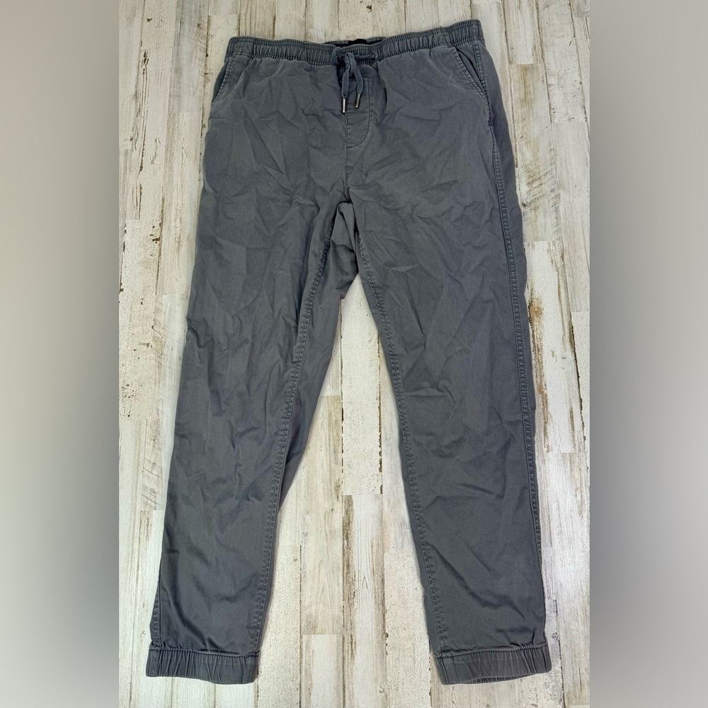 Gap Joggers Men’s Large Gray Pull On Drawstring Tapered